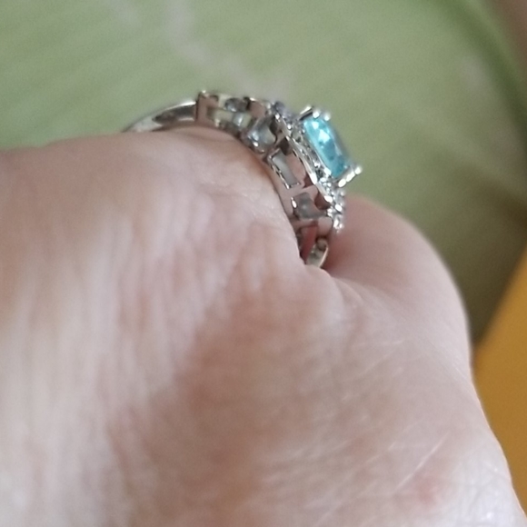 💫Sky Blue and White Sapphire Ring💫 - Picture 6 of 8